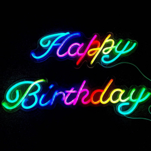 Multi Color Neon Sign Happy Birthday (70cm*43cm)