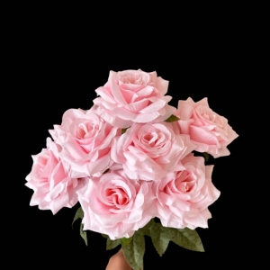 Artificial Flower Rose Bunch Pink (9 Roses)