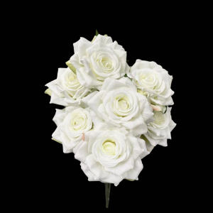 Artificial Flower Rose Bunch White(7 Roses)