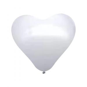 10 Inch Heart Shape Latex Balloon  White (10PCS)