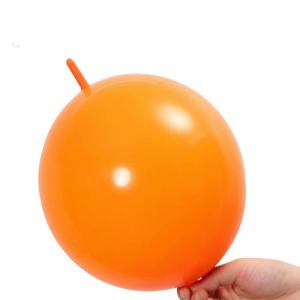 10 Inch Link Tail Latex Balloons Orange (10PCS)