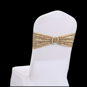 Stretch Chair Sash Band Champange Gold