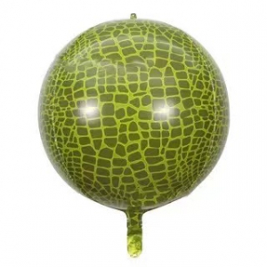 22 Inch 4D Round Shape Foil Balloon Crocodile Pattern (1PCS)