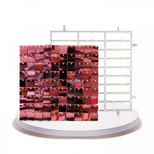 Shimmer Wall Transparent Backboard Rose Red  (Snap Button)