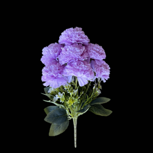 Artificial Flower Carnation Bunch Purple (7 PCS)