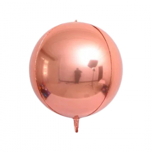 10 Inch 4D Round Sphere Shape Foil Balloon Rose Gold (1PCS)