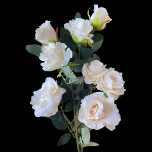 Artificial Flower Rose Bunch  Champagne (8 Roses)