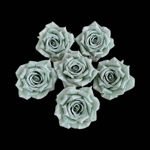 Artificial Rose Head Green (1 Piece)