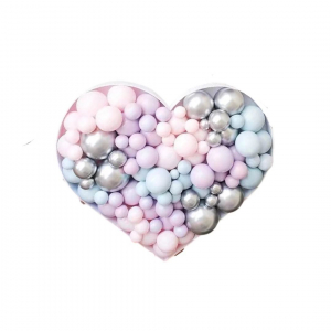 Blank Heart Shape Mosaic Balloon Filling Box (1Meter)