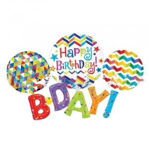 Foil Letter Balloon BDAY Set