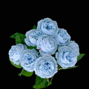 Artificial Flower Peony Bunch Blue (9 PCS)