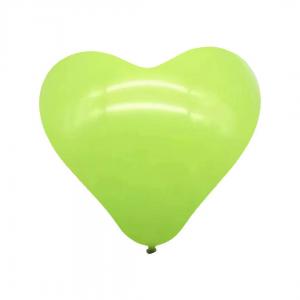 10 Inch Heart Shape Latex Balloon Jewel Lime (10PCS)