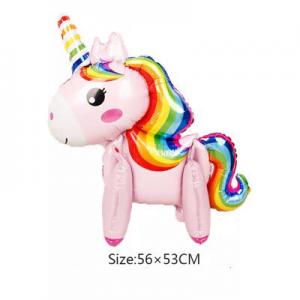 3D Foil Balloon Unicorn Pink