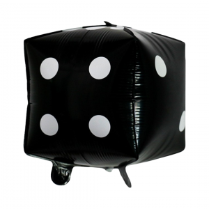 Foil Balloon Dice Black