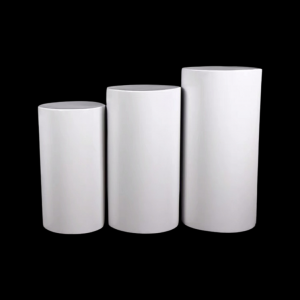 Round Plinth Set  White (3pcs)