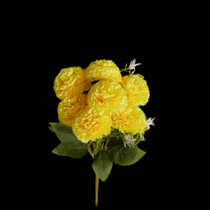 Artificial Flower Carnation Bunch Yellow (7 PCS)