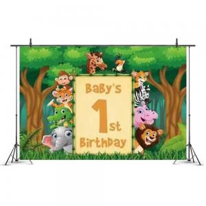 Clearance! Photography Backdrop Photo Background Animal First Birthday 2m*1.5m (12010446)