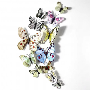 Plastic Butterflies Set White