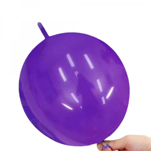 10 Inch Link Tail Latex Balloons Dark Purple  (100PCS)