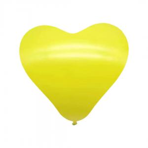 10 Inch Heart Shape Latex Balloon Yellow  (10PCS)