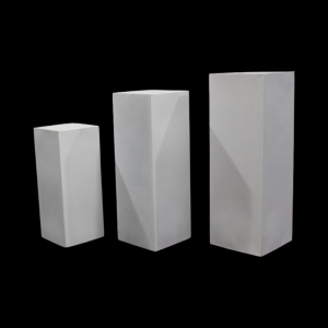 Square Plinth Set White (3pcs)