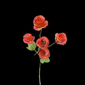 Artificial Small Rose Orange