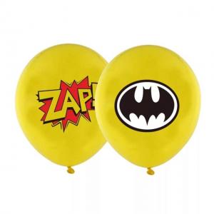 12 Inch Printed Balloon Super Hero Yellow (1PCS)