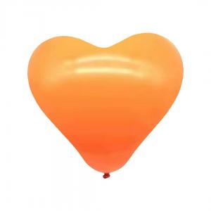 10 Inch Heart Shape Latex Balloon Orange   (10PCS)