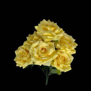 Artificial Flower Rose Bunch  Yellow (7 Roses)