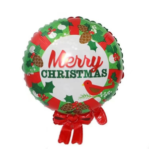 Foil Balloon Christmas Wreath