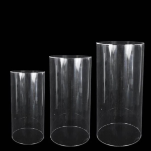 Round Acrylic Plinth Pillar Pedestal Stand Set (3PCS)