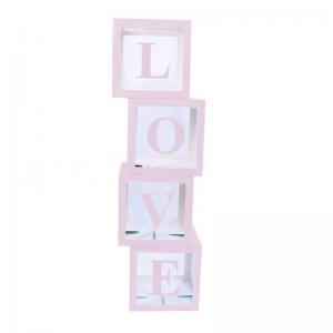 Clearance! DIY Transparent Latex Balloon Cube Love Pink