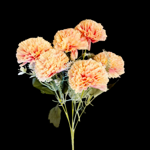 Artificial Flower Carnation Bunch Orange (7 PCS)