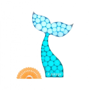 Blank Mermaid Tail Mosaic Balloon Filling Box (1Meter)