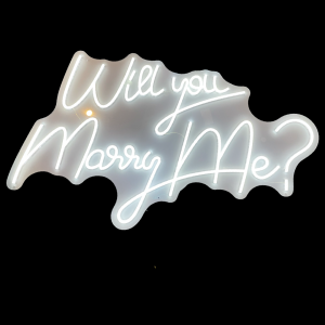 Neon Sign Will you Marry Me  (90cm*54cm White)