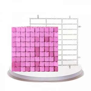 Shimmer Wall Transparent Backboard Baby Pink (Snap Button)