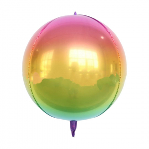 22 Inch Foil BalloonRound  Rainbow Gradient Foil Ball