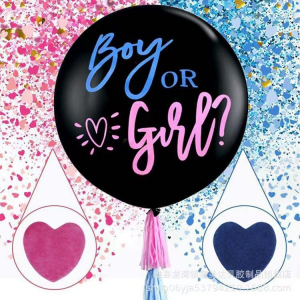 36 Inch Giant Gender Reveal Confetti Balloon