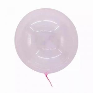 18 Inch Solid Transparent Round Balloons Pink