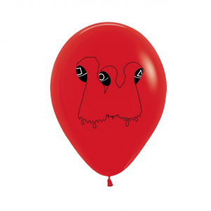 12 Inch Printed Balloon Squid Game Red