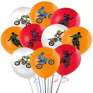 12 Inch Printed Balloon Motorcycle Set (30 PCS)