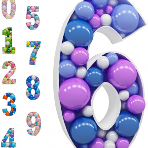 Blank Number Mosaic Balloon Filling Box 6 (1M)