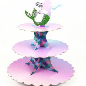 Clearance! 3-Tier Foldable Cake Stand Mermaid