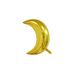 10 Inch Foil Balloon Moon Gold