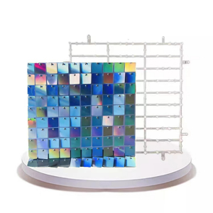 Shimmer Wall Transparent Backboard Rainbow Sliver (Snap Button)