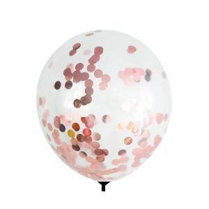 12 Inch Standard Confetti Balloon Rose Gold (1PCS)