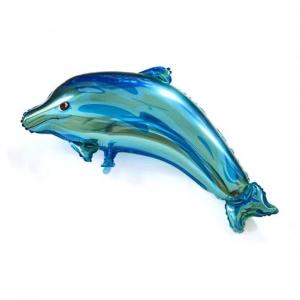 Foil Balloon Dolphin Blue