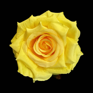 Artificial Rose Head Yellow (1 Piece)