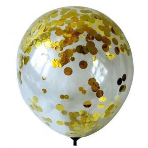 18 Inch Standard Confetti Balloon Gold