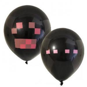 12 Inch Printed Balloon Minecraft Black (1PCS)